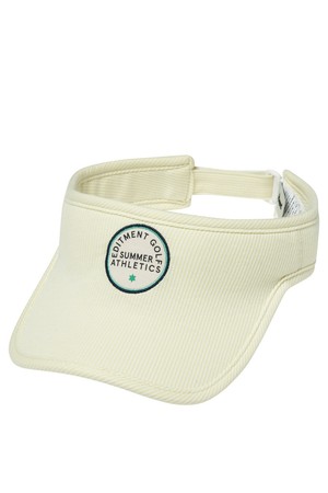 Womens Summer Rib Sunvisor (LIGHT YELLOW)_YELLOW-a