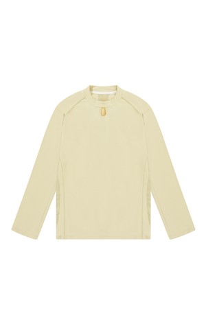 Men Nylon Mesh Combination Logo Golf Top (LIGHT YELLOW)_YELLOW-a