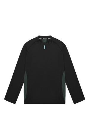Men Nylon Mesh Combination Logo Golf Top (BLACK)_BLACK-a