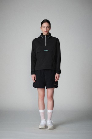 Womens Cooling Tech Hooded Anorak Jacket (BLACK)-a