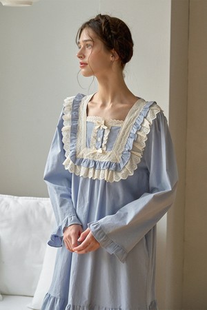 리카 긴팔 원피스 스카이 (40수)_BLUE-a