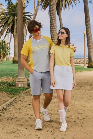 Womens Cool Sailor Zip-up T Shirts (YELLOW)_YELLOW-a