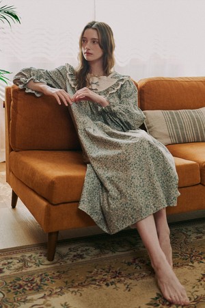 마르다 긴팔 원피스 연카키 (30수)_KHAKI-a