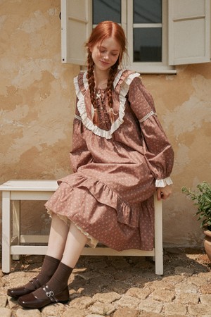 앤의 솔방울 긴팔 원피스 브라운 (30수)_BROWN-a