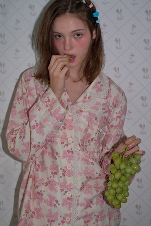 미뇽 긴팔 여성페어 크림 (21수)_PINK-a