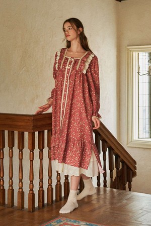 텔링 긴팔 원피스 딥레드 (21수)_RED-a