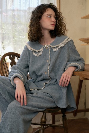 디엘2 긴팔 투피스 블루 (보아털)_BLUE-a