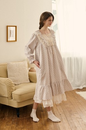 로렌츠 긴팔 원피스 그레이베이지 (21수)_BEIGE-a