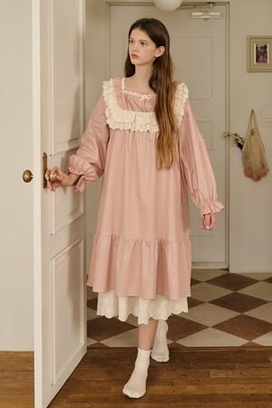 레이브 긴팔 원피스 애쉬핑크 (30수)_PINK-a