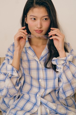 후즈 긴팔 여성페어 블루 (32수)_BLUE-a