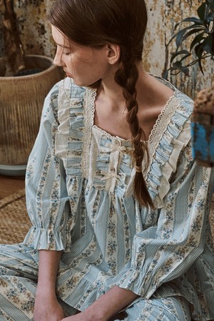 앤의 블루벨 7부 투피스 빈티지블루 (40수)_BLUE-a