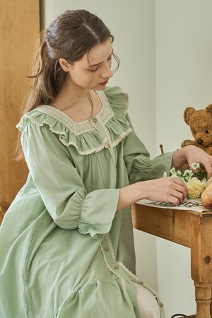 보비 7부 원피스 그린 (40수)_GREEN-a