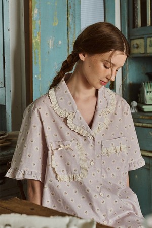 앤의 솔잠 반팔 여성페어 라벤더 (40수)_PURPLE-a