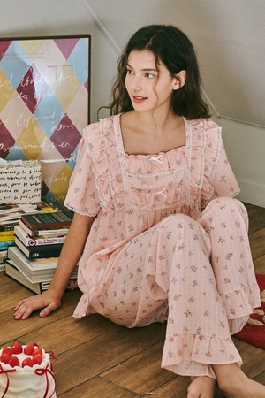 이벨다 반팔 투피스 핑크 (40수)_PINK-a