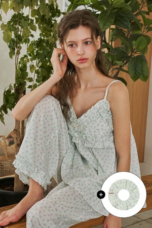 [스크런치 증정] 안나케 나시 투피스 연민트 (60수)_GREEN-a