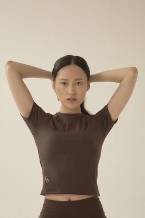 #skin4 스킨웨어 반팔티_BROWN-a