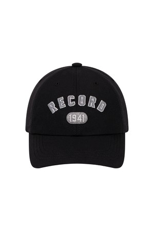 RECORD 자수 볼캡 BLACK
