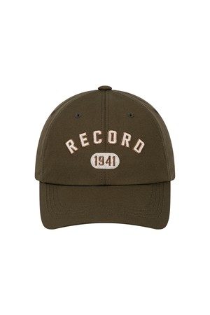 RECORD 자수 볼캡 KHAKI