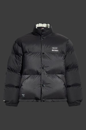 컬러 포인트 푸퍼 다운 BLACK