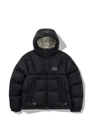 하프 플라켓 다운 자켓 BLACK