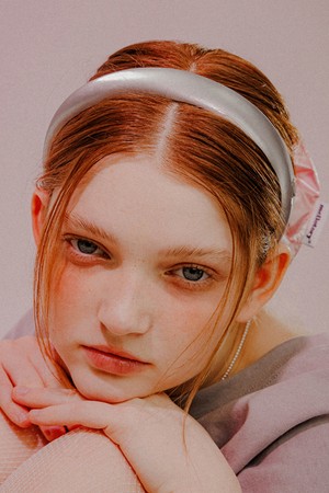 심플 샤이니 헤어밴드 (실버)