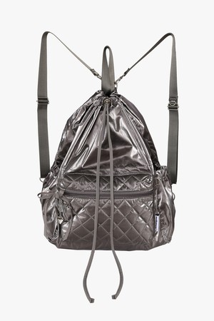 멜로 퀼팅 백팩 (딥그레이)