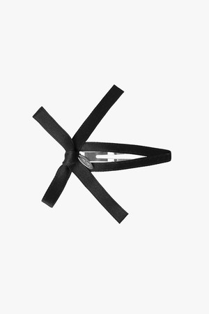 리본 테이핑 헤어핀 (블랙)