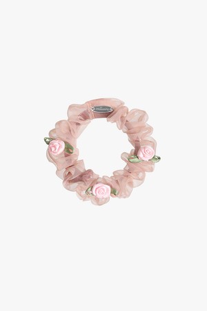 미니 로즈 시스루 스크런치 (라이트핑크)