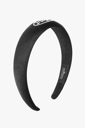 자수 레터링 헤어밴드 (블랙)