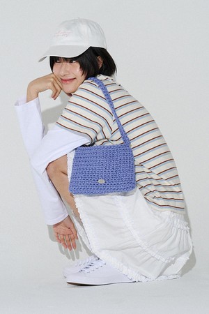 코튼 니팅백 (블루)