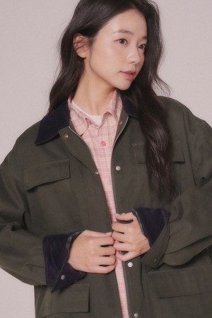 코듀로이 콤비 워크 자켓 (2color)