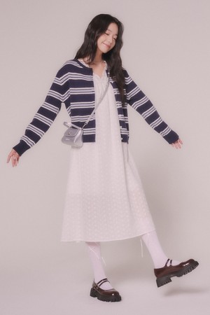 스트라이프 니트 가디건 (2color)