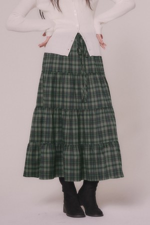 체크 캉캉 롱 스커트 (2color)