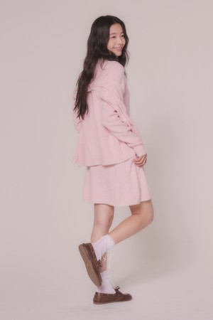 라인 부클 니트 미니 스커트 (2COLOR)