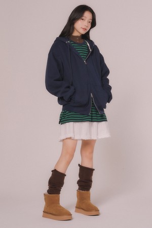 기모 후드 스웨트 집업 점퍼 (2color)