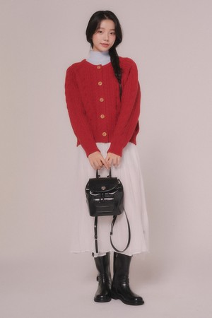 케이블 니트 가디건 (2color)