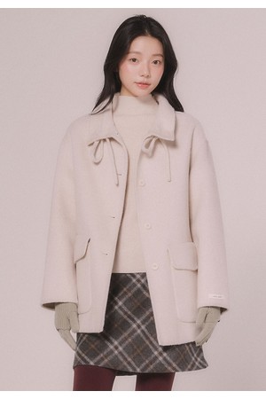 핸드메이드 울 하프 코트 (2color)