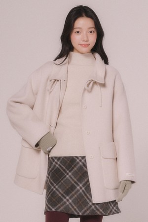 하프넥 니트탑 (3color)