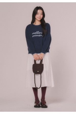 하트 미니 니팅백 (딥브라운)