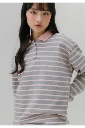 소프트 카라 스트라이프 티셔츠 (2color)