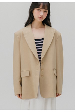 3 버튼 블레이저 (베이지)