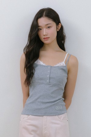 레이스 레이어드 나시 탑 (2color)