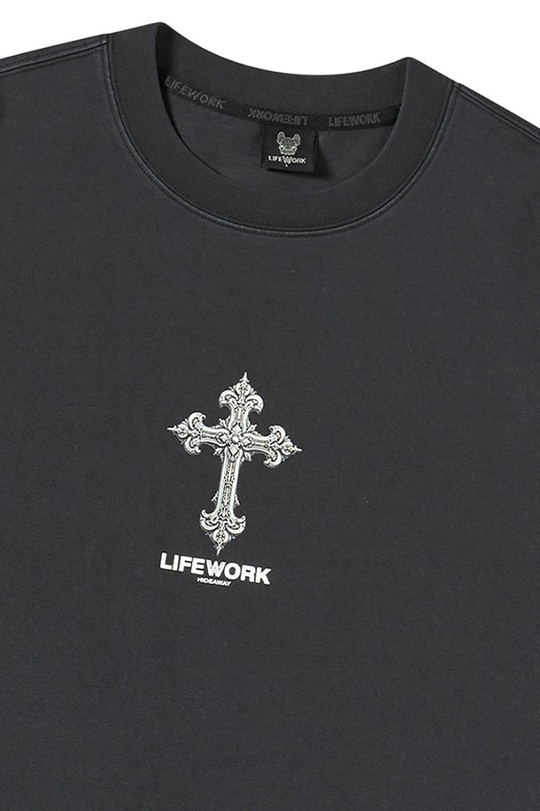 LIFEWORK - 반팔티셔츠 - 가먼트 크롬 반팔 티셔츠