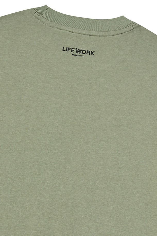 LIFEWORK - 반팔티셔츠 - 공용) 실버 3D 피규어 반팔 티셔츠