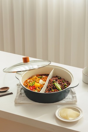 닥터하우스 투팟 전골 반반 샤브샤브 냄비 28cm