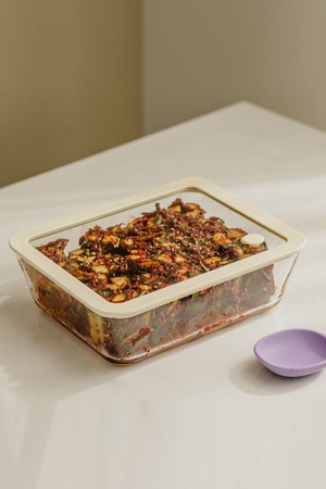 닥터하우스 글림 내열유리 진공 밀폐용기 직사각 2600ml