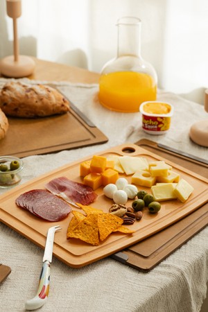 닥터하우스 데일리 우드 압축 도마[중]_라이트베이지