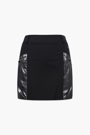 여성 카모 그래픽 포켓 스커트_I41FSK71_BLACK-a