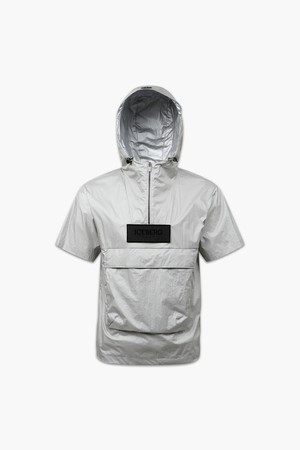 남성 빅패치 하프 슬리브 후디 아노락 자켓_I41MJK13_GREY-a