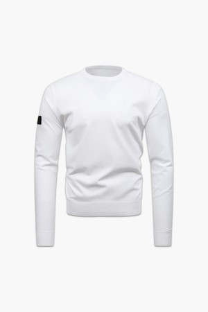 남성 빅패치 롱슬리브 크루넥 스웨터_I41MSW11_WHITE-a